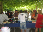 Buffet durante la festa a Villa Marina