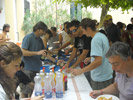 Foto durante il buffet a Villa Marina
