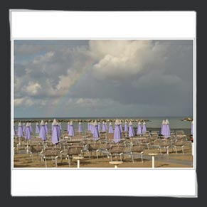 La spiaggia a Villa Marina Bellaria