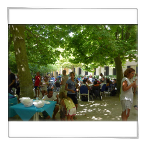 Festa di Ferragosto nel giardino interno