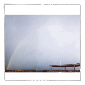 Arcobaleno sulla spiaggia