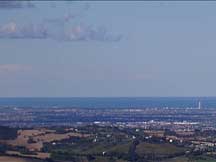 Vista della Riviera Romagnola da Torriana