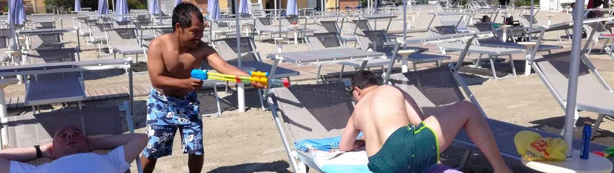 Giochi in spiaggia a Villa Marina - Estate 2018