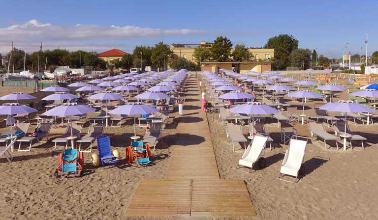 Carrozzine per disabili per entrare in acqua